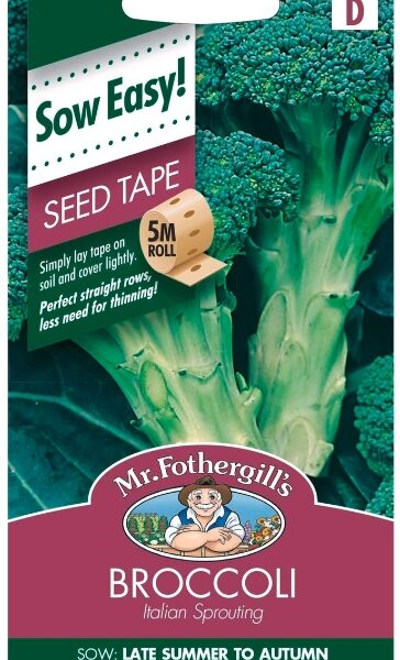 BROCCOLI, ITALIAN SPROUTING SEED TAPE, SEEDS, CODE D