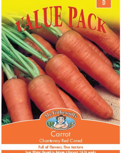 CARROT, CHANTENAY VALUE PACK, SEEDS, CODE D