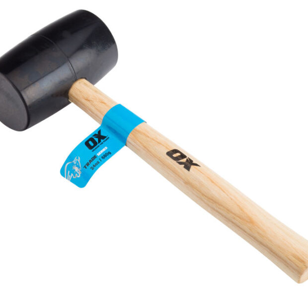 OX TRADE BLACK RUBBER MALLET, 24OZ / 680GM