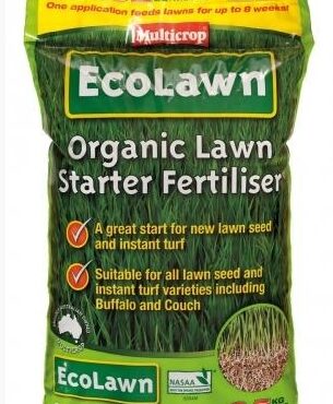 ORGANIC LAWN STARTER FERTILISER, ECOLAWN, 2.5KGS