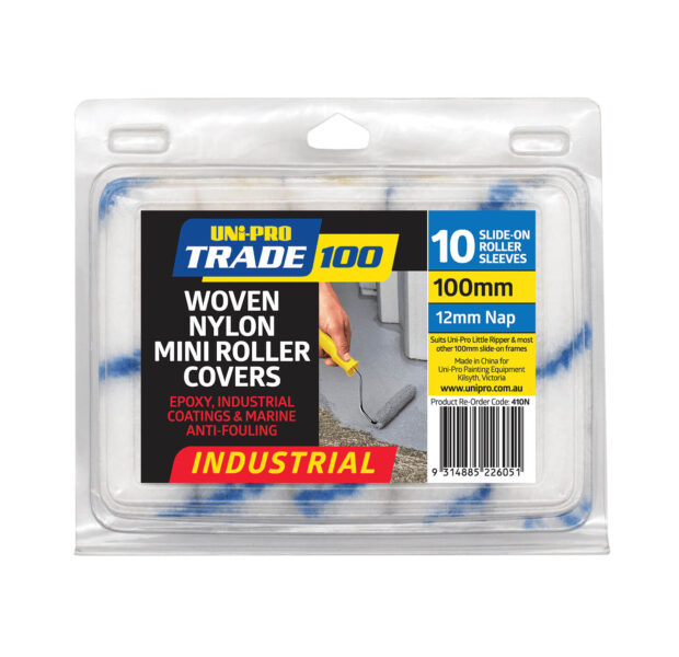 ROLLER, 100MM NYLON, TRADE, 10 PACK