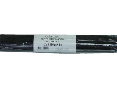 BLACK POLY HANDI-ROLL, 2MTR X 100UM X 5MTR