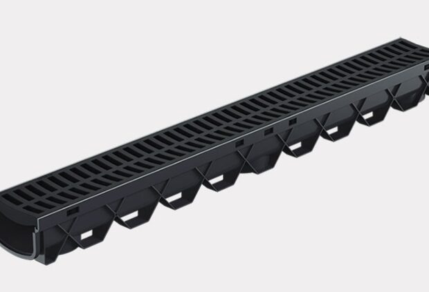 STORM MATE, 1MTR WITH BLACK STANDARD PLASTIC GRATE