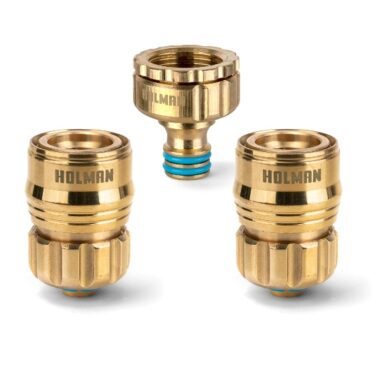 HOLMAN, 12MM HOSE CONNECTOR SET, BRASS