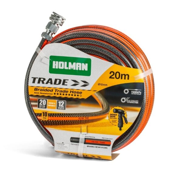 HOLMAN, 12MM HOSE TRADE FITTED WITH WATERING GUN, 20MTR