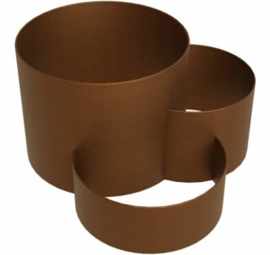 SHAPESCAPER, STEEL TRIPLE RING PLANTER, 590MM HIGH, 1180MM DIAMETER