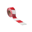 BARRIER TAPE, RED / WHITE, 75MM X 100MTR