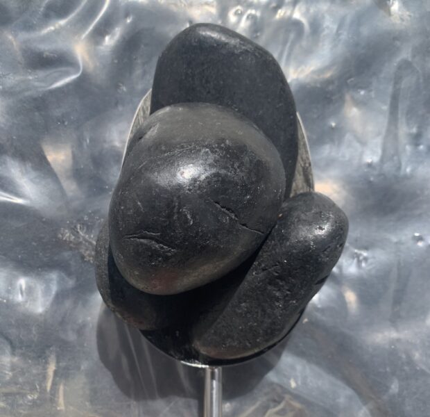 PEBBLES, BLACK, POLISHED, 50-70MM, 20KG BAG