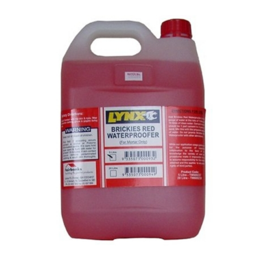 WATERPROOFER, 5LTR RED BRICKIES, LYNX