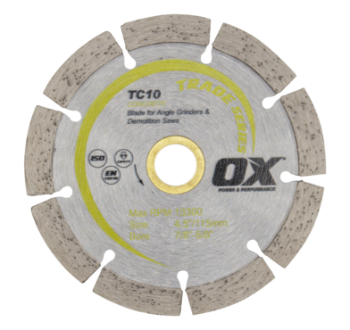 OX PREMIUM TURBO SEGMENTED BLADE 115MM - CONCRETE / GENERAL PURPOSE