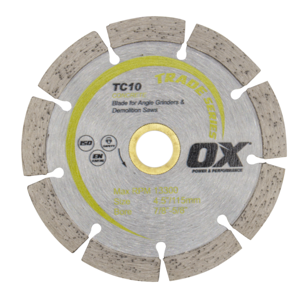 OX PREMIUM TURBO SEGMENTED BLADE 115MM - CONCRETE / GENERAL PURPOSE