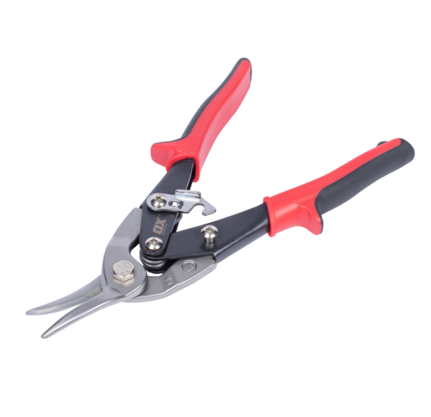 OX PRO AVIATION SNIPS WITH HOLSTER - LEFT CUT (RED)