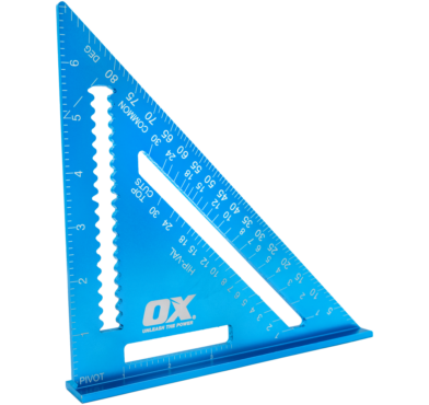 OX PRO ALUMINIUM RAFTER SQUARE, 7 INCH / 180MM