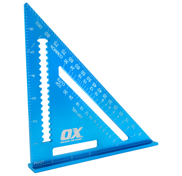 OX PRO ALUMINIUM RAFTER SQUARE, 7 INCH / 180MM