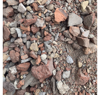 BULK, CRUSHED BRICK, 100MM MINUS, WITH FINES