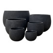 MEGA BELLY POT, BLACK STONE, MEDIUM, 45X35CM