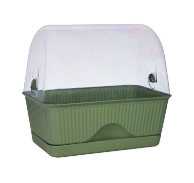 LULA SELF WATERING MINI GREENHOUSE, GREEN