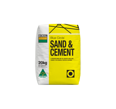SAND AND CEMENT, BORAL CEMENT, PER 20KG BAG